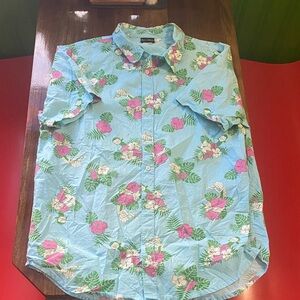 Rick and Morty Men's Floral Button-Down Shirt